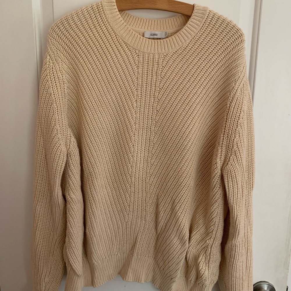 CLOSED 100% Organic Cotton Cream Knit Sweater